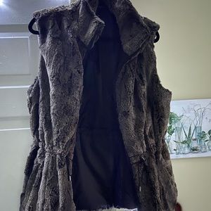 Reversible Faux Fur and Quilted Vest